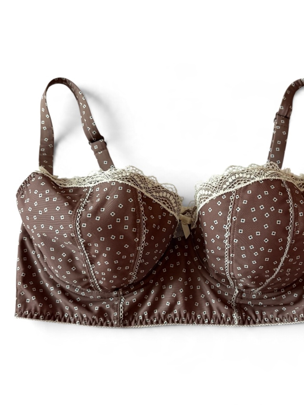 Freya Brown Floral Balconette Bra Size 36E